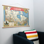 Map of Canada Retro 28 x 20'' Print + Hanging Kit