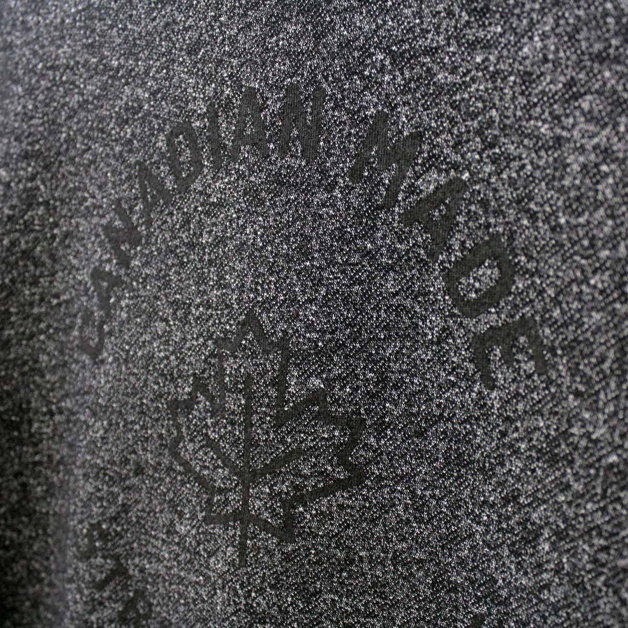 Canadian Made Strong & Free Marled Cotton Sweatshirt - Black