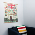 Canadian Provinces Retro 20 x 28'' Print + Hanging Kit