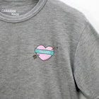 Calgary Heart and Arrow Bamboo T-Shirt - Grey