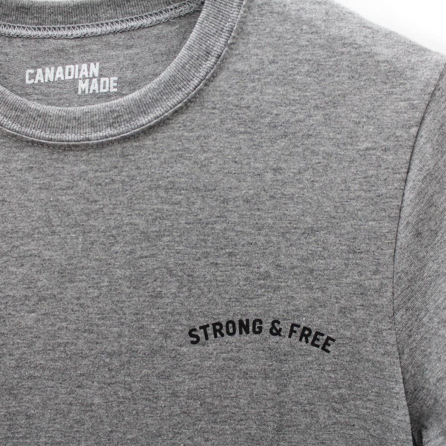 Illusion Round Hem T-Shirt - Grey