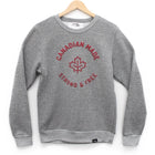 Canadian Made Strong & Free Marled Cotton Sweatshirt - Grey
