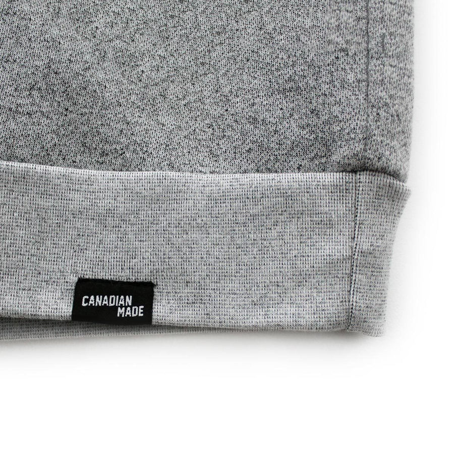 Canadian Made Strong & Free Marled Cotton Sweatshirt - Grey