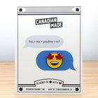Maple Leaf Eyes Emoji Enamel Pin